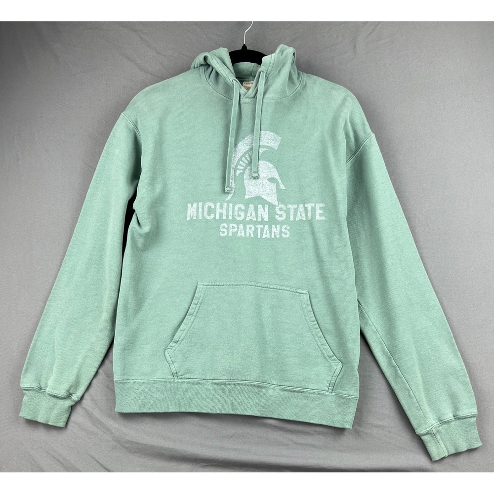 Michigan State Spartans ComfortWash Women S Hoodie Green Graphic Sweatshirt GOOD